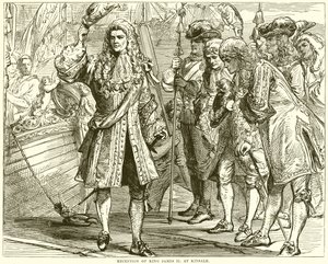 Ontvangst van koning James II in Kinsale door English School