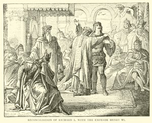 Verzoening van Richard I met keizer Hendrik VI door English School