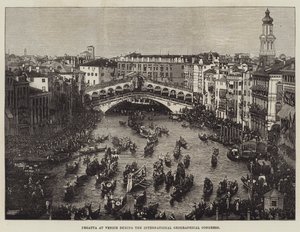 Regatta in Venetië tijdens het Internationale Geografische Congres door English School