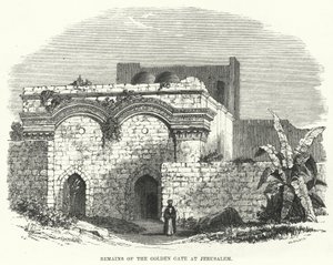 Resten van de Gouden Poort in Jeruzalem door English School