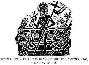 Opstanding uit het brons van Robert Hardyng door English School