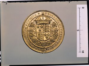 Keerzijde van het zegel van Hendrik VIII (1491-1547)