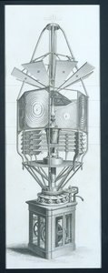 Roterend dioptrisch apparaat voor een vuurtoren, uit Cyclopaedia of Useful Arts & Manufactures, bewerkt door Charles Tomlinson, ca. 1880s door English School