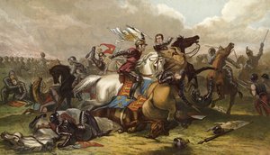 Richard III en de Graaf van Richmond bij de Slag om Bosworth