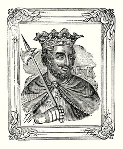 Richard I werd geboren in 1157, gekroond in 1189, en stierf in 1199 (gravure) door English School