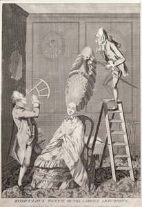 Belachelijke smaak of de absurditeit van de dames, uitgegeven door A. Darly, Londen, 1771 door English School