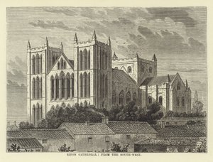Ripon Kathedraal, vanaf het Zuidwesten