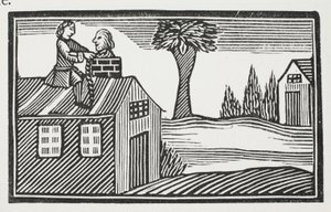 Het huis beroven van zijn spek, illustratie uit Chap-books van de achttiende eeuw door John Ashton, uitgegeven 1882