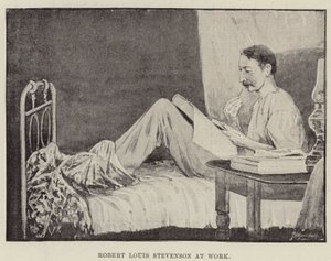 Robert Louis Stevenson aan het werk door English School
