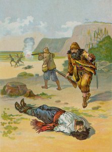 Robinson Crusoe bevrijdt de gevangene door English School