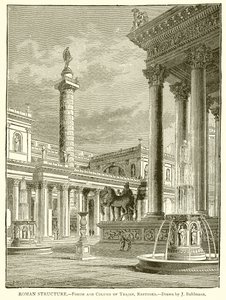 Romeinse Structuur.--Forum en Zuil van Trajanus, Hersteld door English School