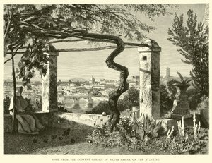 Rome vanuit de kloostertuin van Santa Sabina op de Aventijn door English School