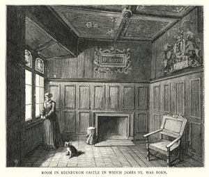 Kamer in Edinburgh Kasteel waar James VI werd geboren