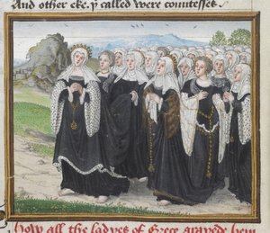 Griekse vrouwen op weg naar Thebe, uit het 