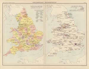 Royal Atlas, ca. 1900: Parlementaire vertegenwoordiging door English School