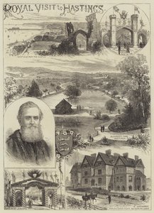 Koninklijk bezoek aan Hastings (gravure)