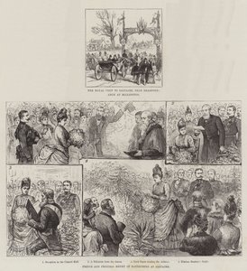 Koninklijk bezoek aan Saltaire (gravure)