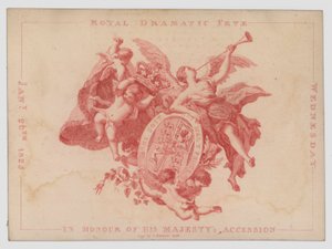 Koninklijk dramatisch feest ter ere van de verjaardag van de troonsbestijging van koning George IV, 26 januari 1825 door English School