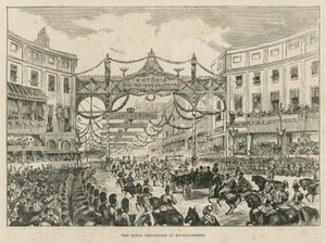 Koninklijke processie in Regent Street door English School