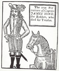 Royalistische struikrover James Hind (gravure) door English School