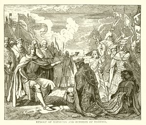 Rudolf van Habsburg en Ottokar van Bohemen