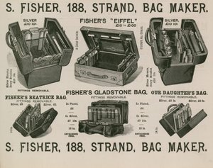 S Fisher, 188 Strand, Tassenmaker door English School