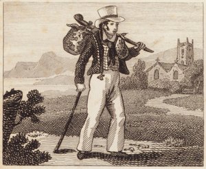 Matroos op reis naar huis (gravure)