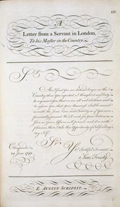 Voorbeeldbrief uit een patroonboek van brieven door English School