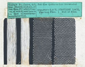 Stalen van Urlings kant (textiel) door English School