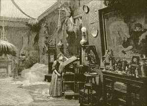 Sarah Bernhardt in haar studio door English School