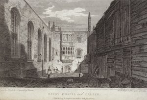 Savoy Kapel en Paleis, Londen, 1807 door English School