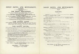 Savoy Hotel tarief, 1900 door English School