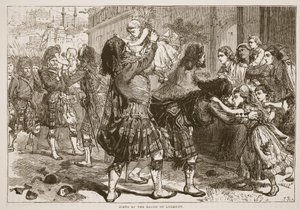 Scène bij de Bevrijding van Lucknow, illustratie uit Cassells Geïllustreerde Geschiedenis van Engeland door English School