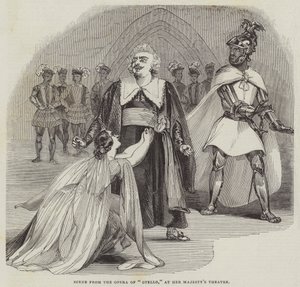 Scène uit de opera "Otello," in Her Majesty