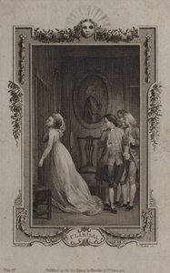 Scène uit Clarissa, door Samuel Richardson door English School