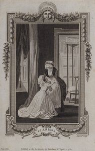 Scène uit Clarissa, door Samuel Richardson door English School