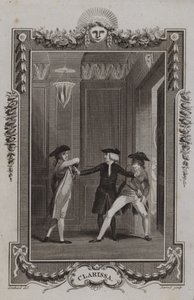 Scène uit Clarissa, door Samuel Richardson door English School