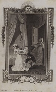 Scène uit Clarissa, door Samuel Richardson door English School