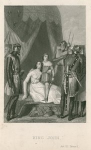Scène uit King John van William Shakespeare door English School