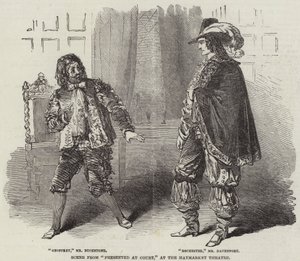 Scène uit Presented at Court, in het Haymarket Theatre door English School