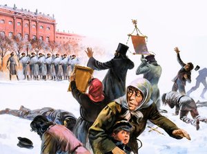 Scène uit de Russische Revolutie van 1905