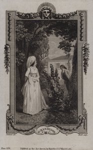 Scène uit De geschiedenis van Sir Charles Grandison, door Samuel Richardson door English School