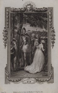 Scène uit het vervolg op Don Quichot van Miguel de Cervantes, geschreven door Alonso Fernandez de Avellaneda door English School