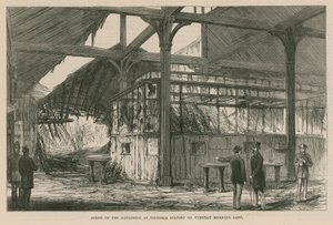 Plaats van de explosie op Victoria Station afgelopen dinsdagmorgen, 1884