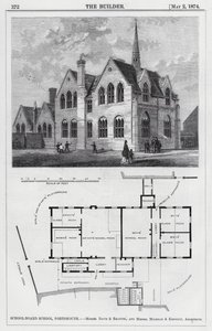 School-Board School, Portsmouth (gravure) door English School