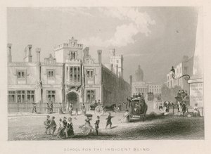 School voor de behoeftige blinden, St Georges Field, Southwark, Londen door English School