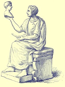 Beeldhouwer, illustratie uit Geschiedenis van Rome door Victor Duruy, gepubliceerd 1884 door English School
