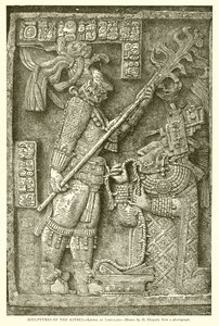 Beelden van de Azteken - Latei in Lorillard (gravure)