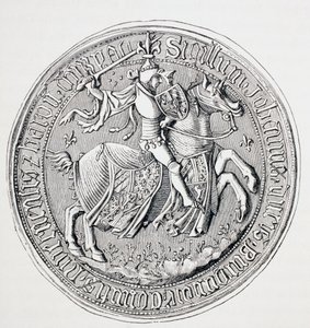 Zegel van Jean II, Hertog van Bourgondië, Graaf van Nevers en Baron van Donzy, ca. 1880