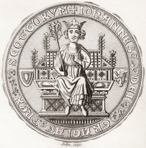 Zegel van John Balliol, ca. 1249 – 1314, ook bekend als Toom Tabard, Schots voor 